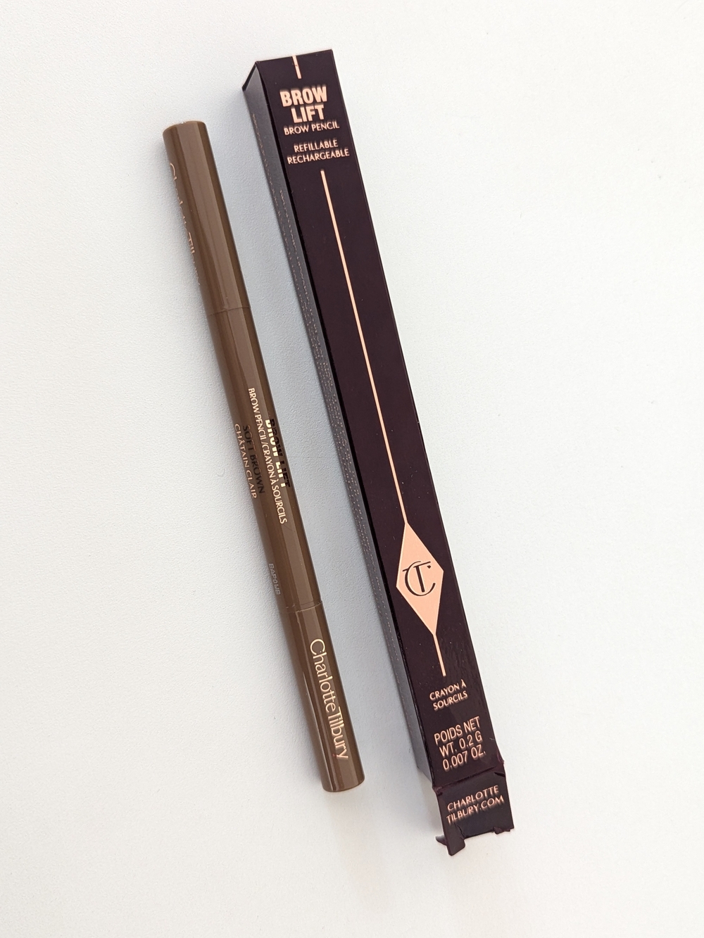 NWT NIB Charlotte Tilbury Brow Lift Brow Pencil in Soft Brown